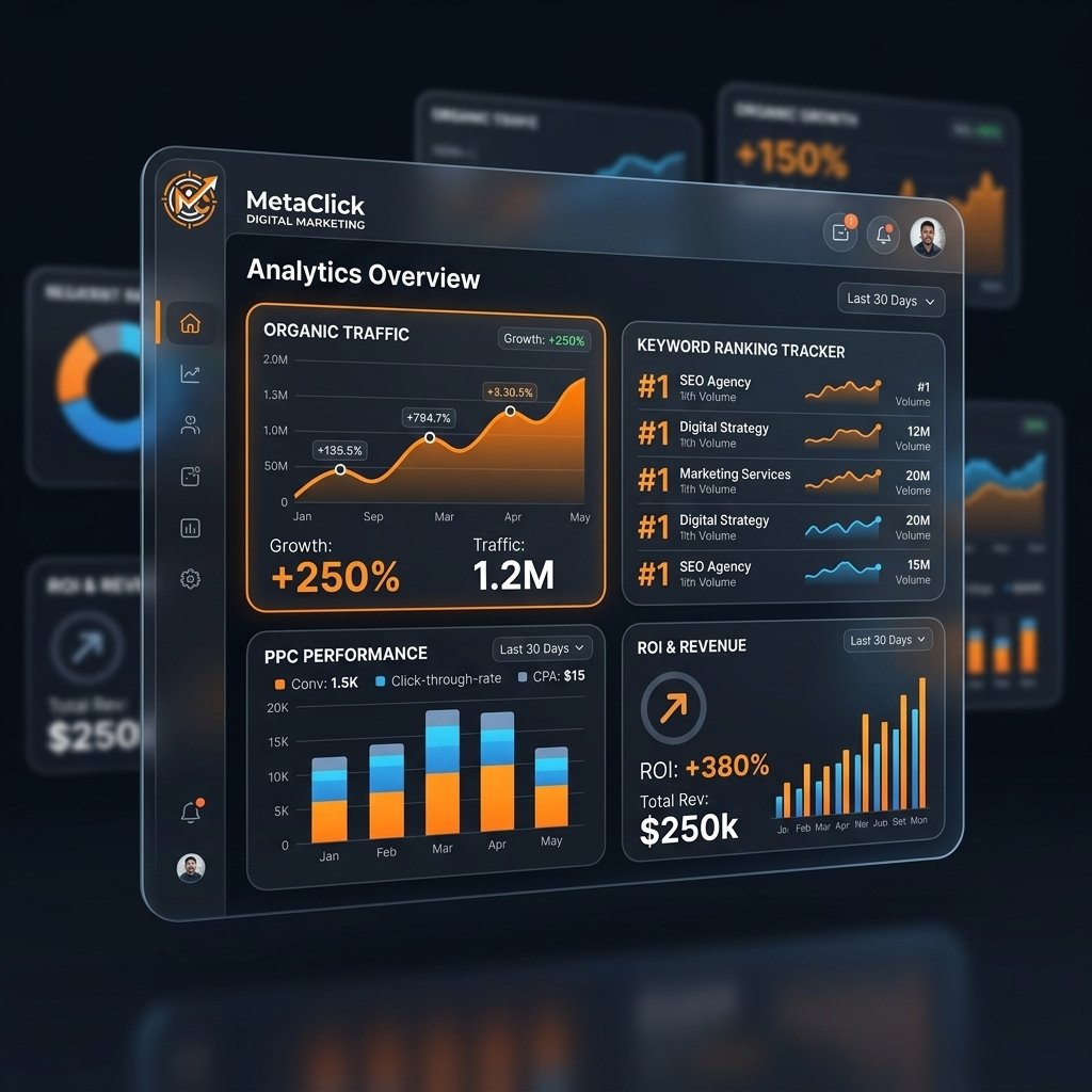 SEO analytics dashboard